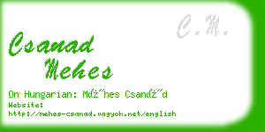 csanad mehes business card